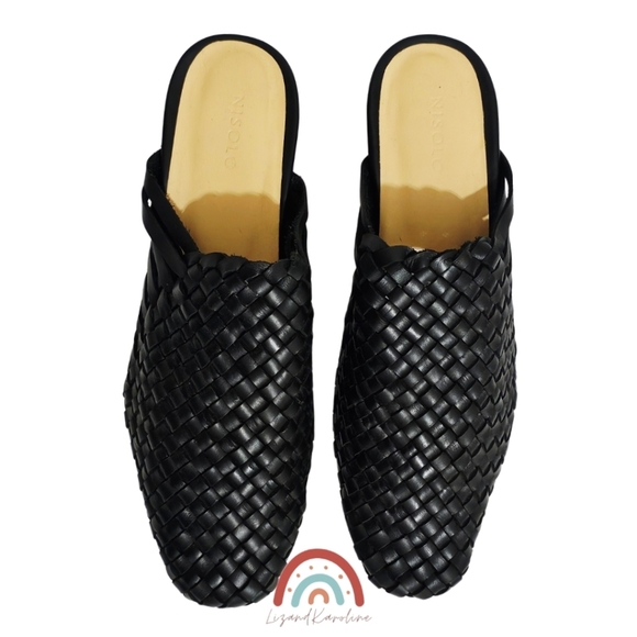 New! Nisolo All Day Woven Leather Heeled Mule - Picture 10 of 16